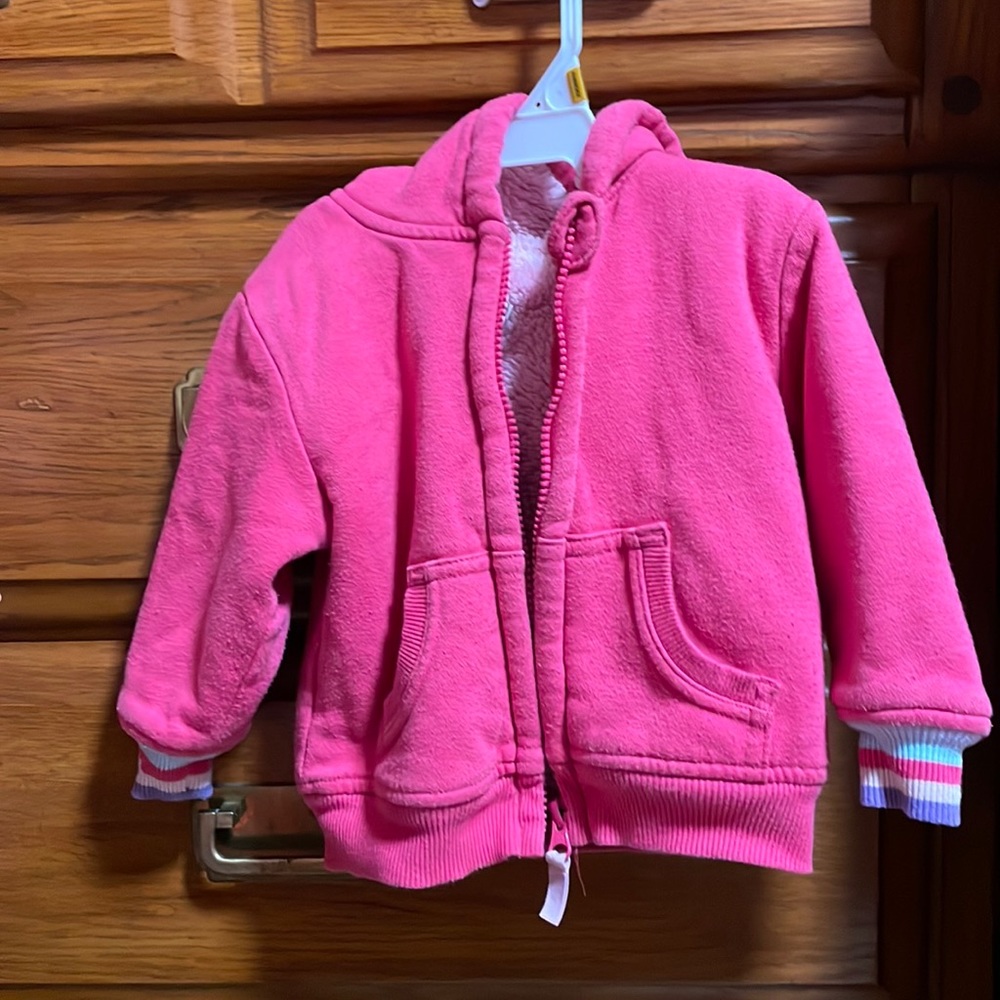 Wonder Nation Girls Heavy Fleece Zip-Up Hoodie